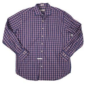 Peter Millar Size XL Plaid Button Up Shirt